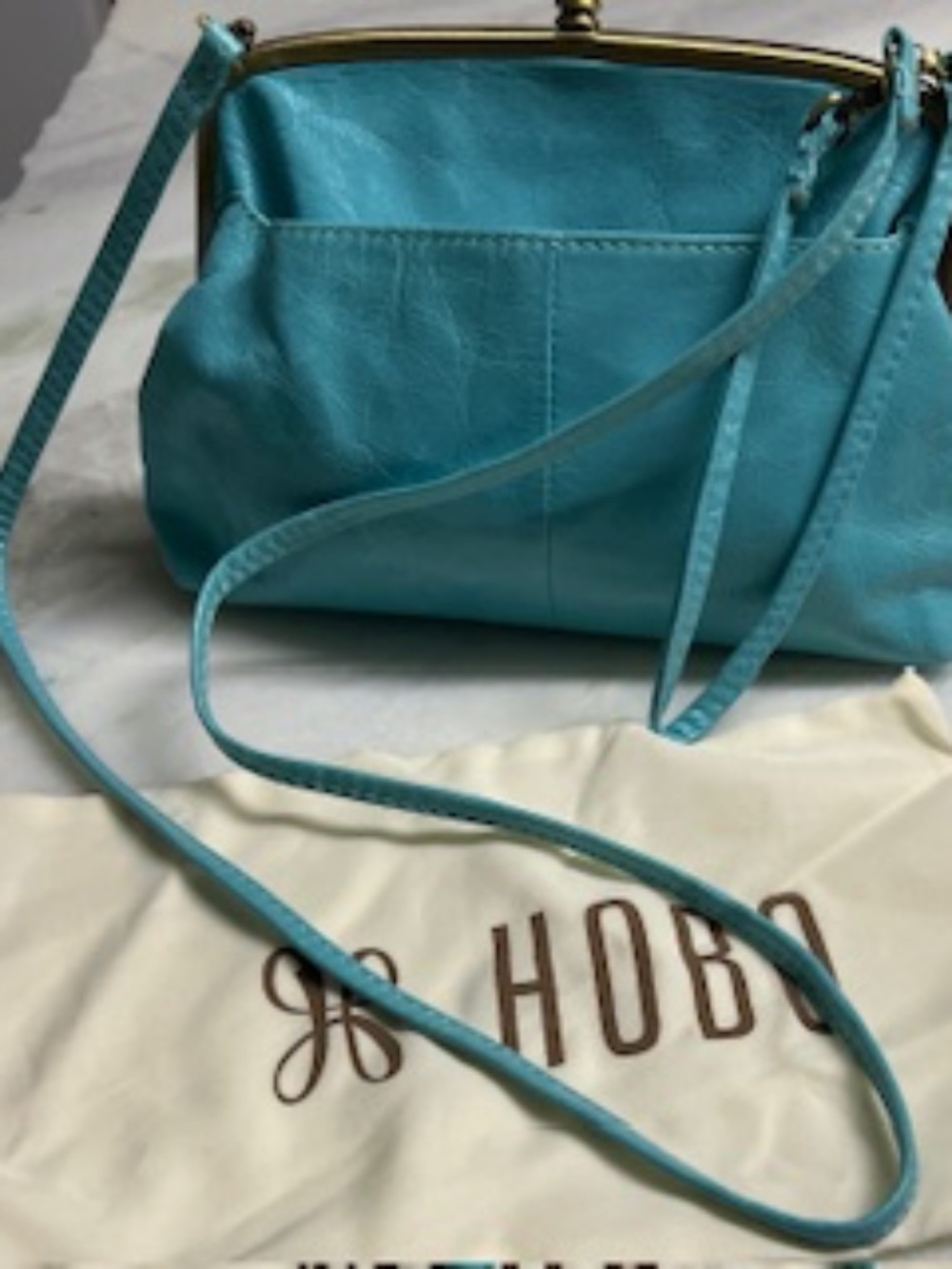 HOBO Lana vintage leather turquoise/ aqua bag